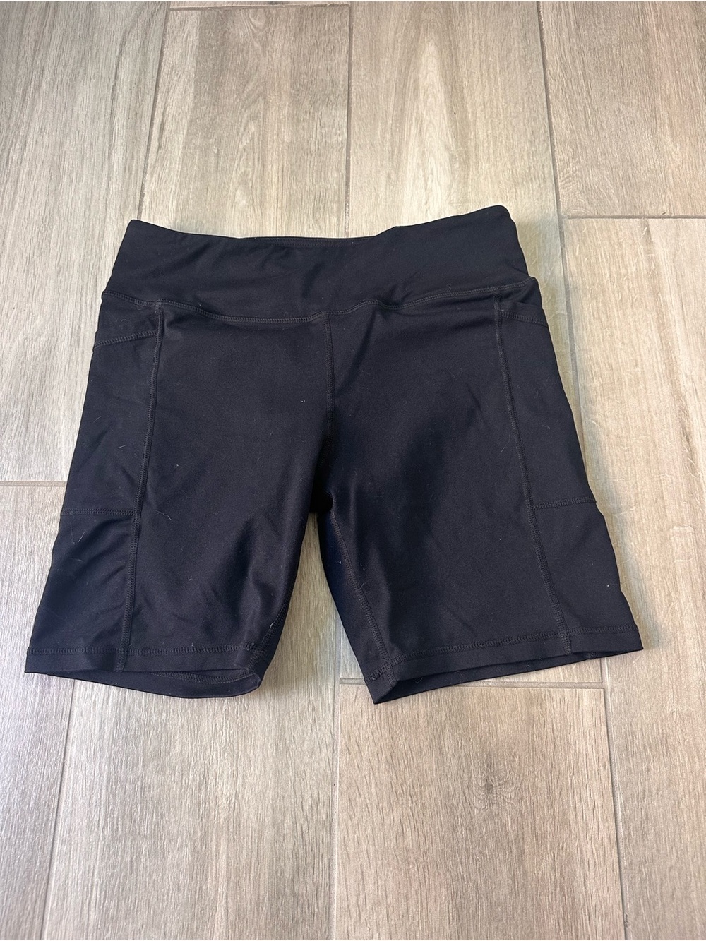 Senita Athletics Black High-Waist Bike Shorts